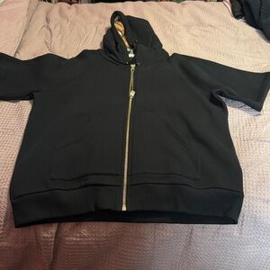 Burberry Black Short Sleeve Hoodie